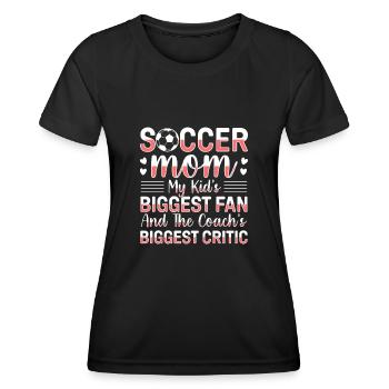 Fußball-Mutter Gameday Soccer Mom - Frauen Funktions-T-Shirt - Schwarz - Vorne - AI Model Female 172 light (172cm)