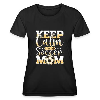 Fußball-Mutter Gameday Soccer Mom - Frauen Funktions-T-Shirt - Schwarz - Vorne - AI Model Female 172 light (172cm)