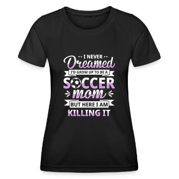 Fußball-Mutter Gameday Soccer Mom - Frauen Funktions-T-Shirt - Schwarz - Vorne - AI Model Female 172 light (172cm)