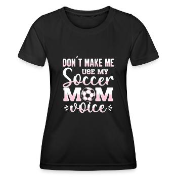 Fußball-Mutter Gameday Soccer Mom - Frauen Funktions-T-Shirt - Schwarz - Vorne - AI Model Female 172 light (172cm)