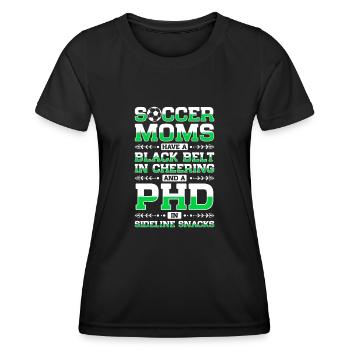 Fußball-Mutter Gameday Soccer Mom - Frauen Funktions-T-Shirt - Schwarz - Vorne - AI Model Female 172 light (172cm)