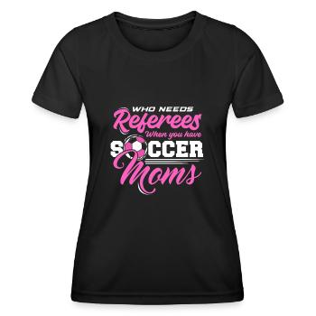 Fußball-Mutter Gameday Soccer Mom - Frauen Funktions-T-Shirt - Schwarz - Vorne - AI Model Female 172 light (172cm)
