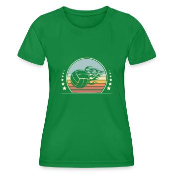 Volleyball - Women's Functional T-Shirt - kelly green - Front - AI Model Female 172 dark (172cm)