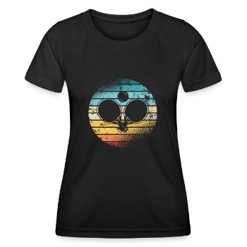 Ping-pong - T-shirt sport Femme - noir - Devant - AI Model Female 172 light (172cm)