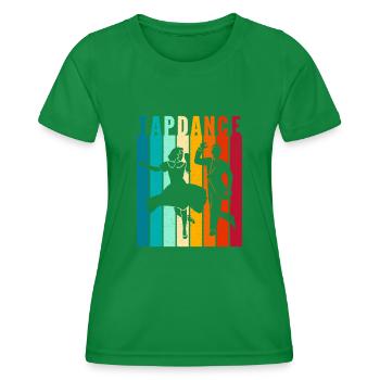 Stepptänzer Stepptanzschuhe Stepptanzlehrer - Frauen Funktions-T-Shirt - Kelly Green - Vorne - AI Model Female 172 dark (172cm)