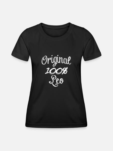 Original 100% Leo - Frauen Funktions-T-Shirt - Schwarz