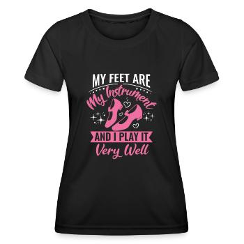 Tap Dancer Tap Dance Shoes Tap Dance Instructor - Women's Functional T-Shirt - black - Front - AI Model Female 172 light (172cm)
