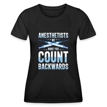Anesthesiologist Anesthesia Anesthesiology Anesthesiologist - Women's Functional T-Shirt - black - Front - AI Model Female 172 light (172cm)