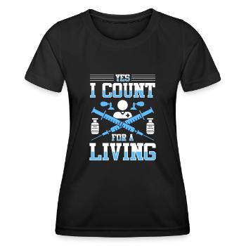 Anesthesiologist Anesthesia Anesthesiology Anesthesiologist - Women's Functional T-Shirt - black - Front - AI Model Female 172 light (172cm)