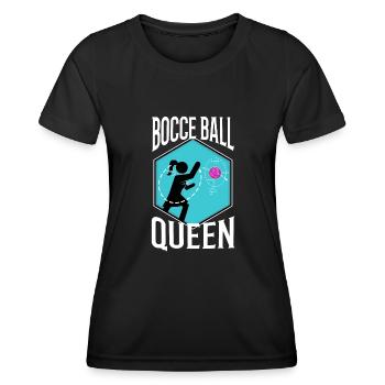 Bocce Ball Queen - Women's Functional T-Shirt - black - Front - AI Model Female 172 light (172cm)