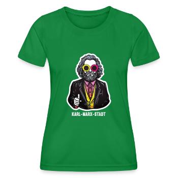 Le communisme a quitté le marxisme Karl Marx - T-shirt sport Femme - vert - Devant - AI Model Female 172 dark (172cm)