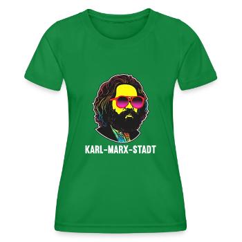 Le communisme a quitté le marxisme Karl Marx - T-shirt sport Femme - vert - Devant - AI Model Female 172 dark (172cm)