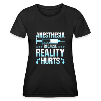 Anesthésiste Anesthésie Anesthésiologie - T-shirt sport Femme - noir - Devant - AI Model Female 172 light (172cm)