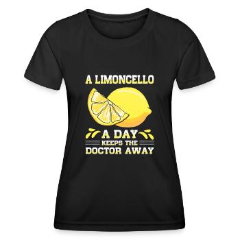 Amateur de limoncello italien - T-shirt sport Femme - noir - Devant - AI Model Female 172 light (172cm)