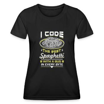 Computer programming - Women's Functional T-Shirt - black - Front - AI Model Female 172 light (172cm)