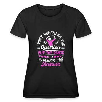 Claquettes Claquettes Chaussures de claquettes Instructeurs de claquettes - T-shirt sport Femme - noir - Devant - AI Model Female 172 light (172cm)