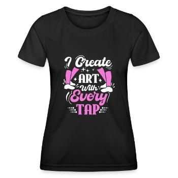 Tap Dancer Tap Dance Shoes Tap Dance Instructor - Women's Functional T-Shirt - black - Front - AI Model Female 172 light (172cm)