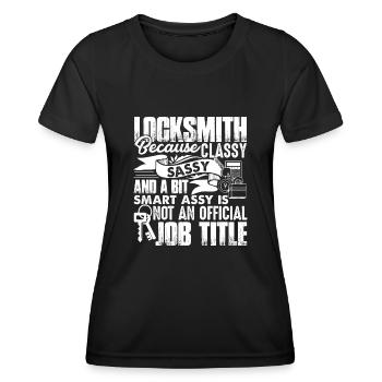 Locksmith Locksmith Job Title - Women's Functional T-Shirt - black - Front - AI Model Female 172 light (172cm)