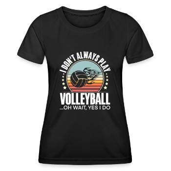 Volleyball - Frauen Funktions-T-Shirt - Schwarz - Vorne - AI Model Female 172 light (172cm)