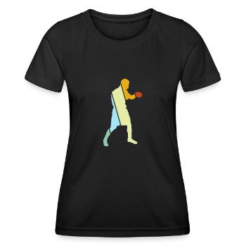Boxen Retro - Frauen Funktions-T-Shirt - Schwarz - Vorne - AI Model Female 172 light (172cm)