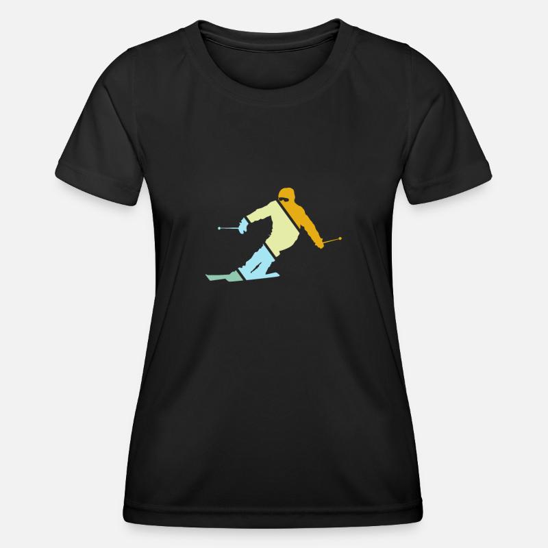 Ski Retro - Women's Functional T-Shirt - black