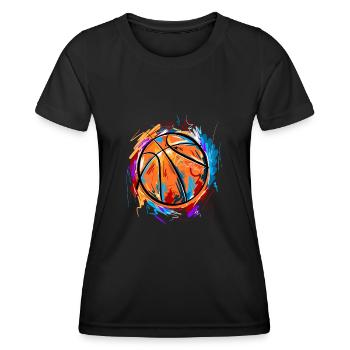 Basketball Basketballer - Frauen Funktions-T-Shirt - Schwarz - Vorne - AI Model Female 172 light (172cm)