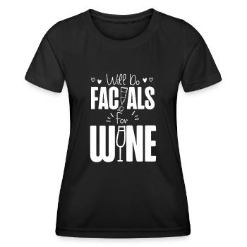 Cute Esthetician Skincare - Women's Functional T-Shirt - black - Front - AI Model Female 172 light (172cm)