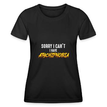 Atychiphobie-Grafik Atychiphobie-Bewusstsein - Frauen Funktions-T-Shirt - Schwarz - Vorne - AI Model Female 172 light (172cm)
