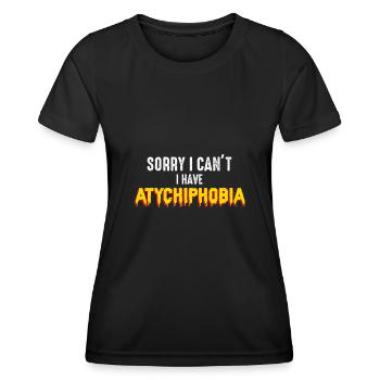 Atychiphobie-Grafik Atychiphobie-Bewusstsein - Frauen Funktions-T-Shirt - Schwarz - Vorne - AI Model Female 172 light (172cm)