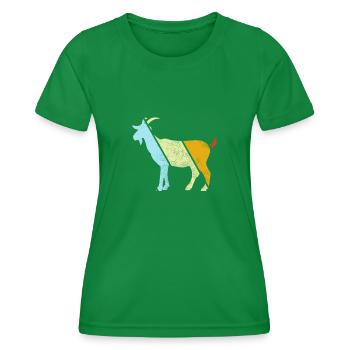 Goat Retro - Women's Functional T-Shirt - kelly green - Front - AI Model Female 172 dark (172cm)