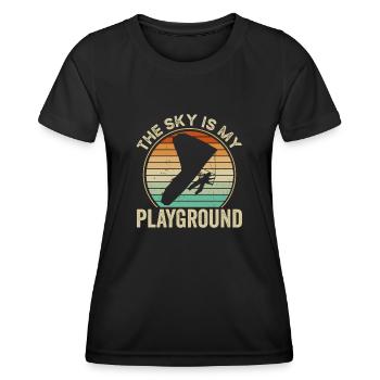 Der Himmel Ist Mein Spielplatz - Frauen Funktions-T-Shirt - Schwarz - Vorne - AI Model Female 172 light (172cm)