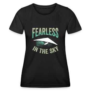 Intrépide dans le ciel - T-shirt sport Femme - noir - Devant - AI Model Female 172 light (172cm)