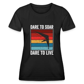 Dare to climb up, dare - Women's Functional T-Shirt - black - Front - AI Model Female 172 light (172cm)