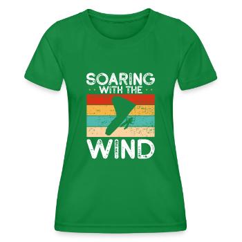 Flotter avec le vent - T-shirt sport Femme - vert - Devant - AI Model Female 172 dark (172cm)