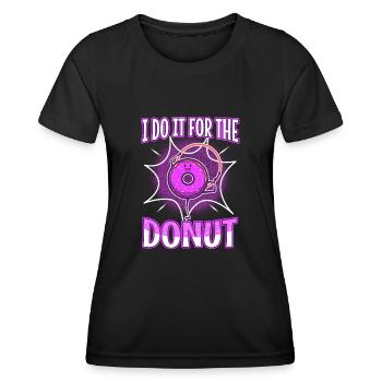 I do it for the Donuts - Women's Functional T-Shirt - black - Front - AI Model Female 172 light (172cm)