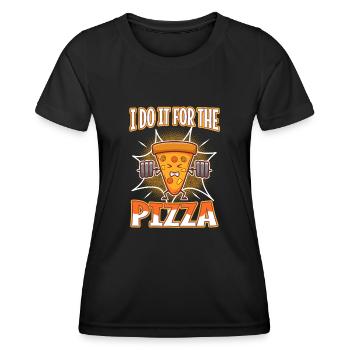 I do it for the Pizza - Women's Functional T-Shirt - black - Front - AI Model Female 172 light (172cm)