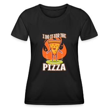 I do it for the Pizza - Women's Functional T-Shirt - black - Front - AI Model Female 172 light (172cm)
