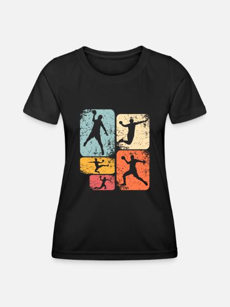 Handball Handballer - Frauen Funktions-T-Shirt - Schwarz