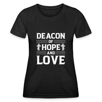 Église Diacre Religion Foi chrétienne Église - T-shirt sport Femme - noir - Devant - AI Model Female 172 light (172cm)