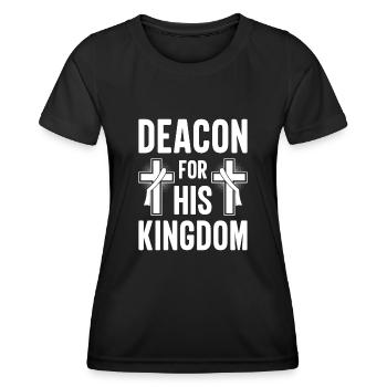 Église Diacre Religion Foi chrétienne Église - T-shirt sport Femme - noir - Devant - AI Model Female 172 light (172cm)