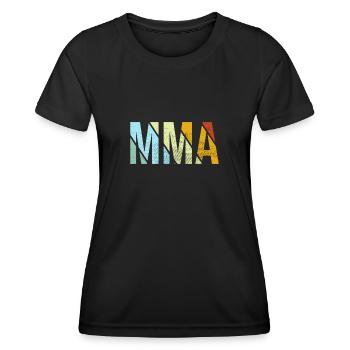 mma retro - Frauen Funktions-T-Shirt - Schwarz - Vorne - AI Model Female 172 light (172cm)