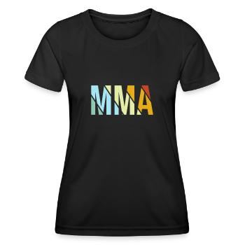 mma retro - Frauen Funktions-T-Shirt - Schwarz - Vorne - AI Model Female 172 light (172cm)