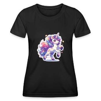 Cute unicorn unicorns unicorns - Women's Functional T-Shirt - black - Front - AI Model Female 172 light (172cm)