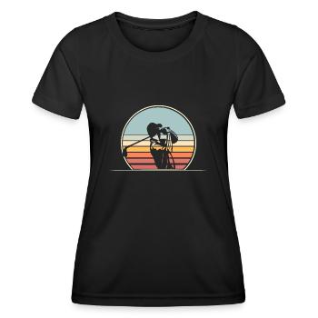 Golf Golfer - Frauen Funktions-T-Shirt - Schwarz - Vorne - AI Model Female 172 light (172cm)