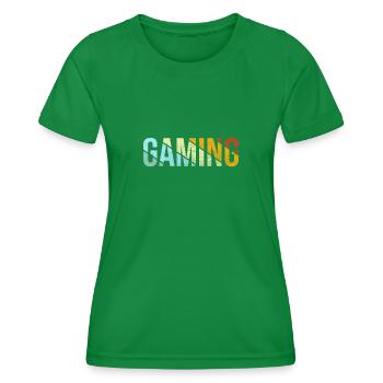 Gaming Retro - Women's Functional T-Shirt - kelly green - Front - AI Model Female 172 dark (172cm)