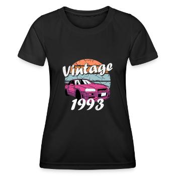 1993 - Jahrgang 1993 - Frauen Funktions-T-Shirt - Schwarz - Vorne - AI Model Female 172 light (172cm)