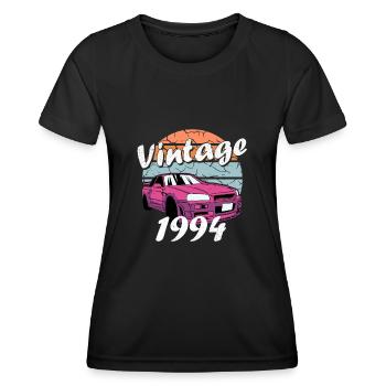 1994 - Baujahr 1994 - Jahrgang 1994 - Frauen Funktions-T-Shirt - Schwarz - Vorne - AI Model Female 172 light (172cm)