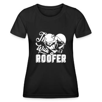Roofer In Love With A Roofer - Women's Functional T-Shirt - black - Front - AI Model Female 172 light (172cm)