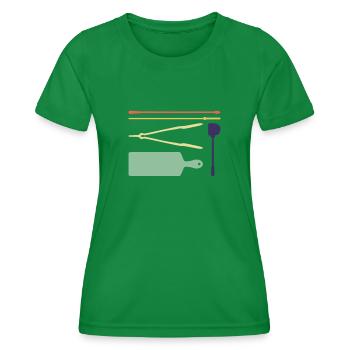 Glasbläserwerkzeuge Glasblasen Glasbläser - Frauen Funktions-T-Shirt - Kelly Green - Vorne - AI Model Female 172 dark (172cm)