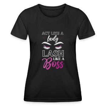 Esthéticienne Soins de la peau Esthéticienne - T-shirt sport Femme - noir - Devant - AI Model Female 172 light (172cm)